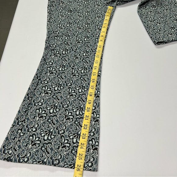 Anthropologie Maeve Margot Kick Flare Crop Pant M Pull On Stretch Paisley Office - Picture 10 of 13